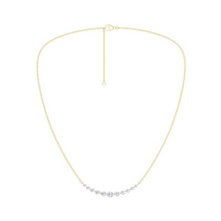 Smiley Graduated Diamond Necklace (Round) in 14K Yellow Gold – Silvadi Jewelry Aurora CO