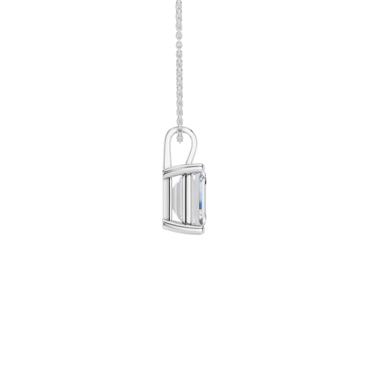 Solitaire Pendant (Emerald) in 14K White Gold – Silvadi Jewelry Aurora CO