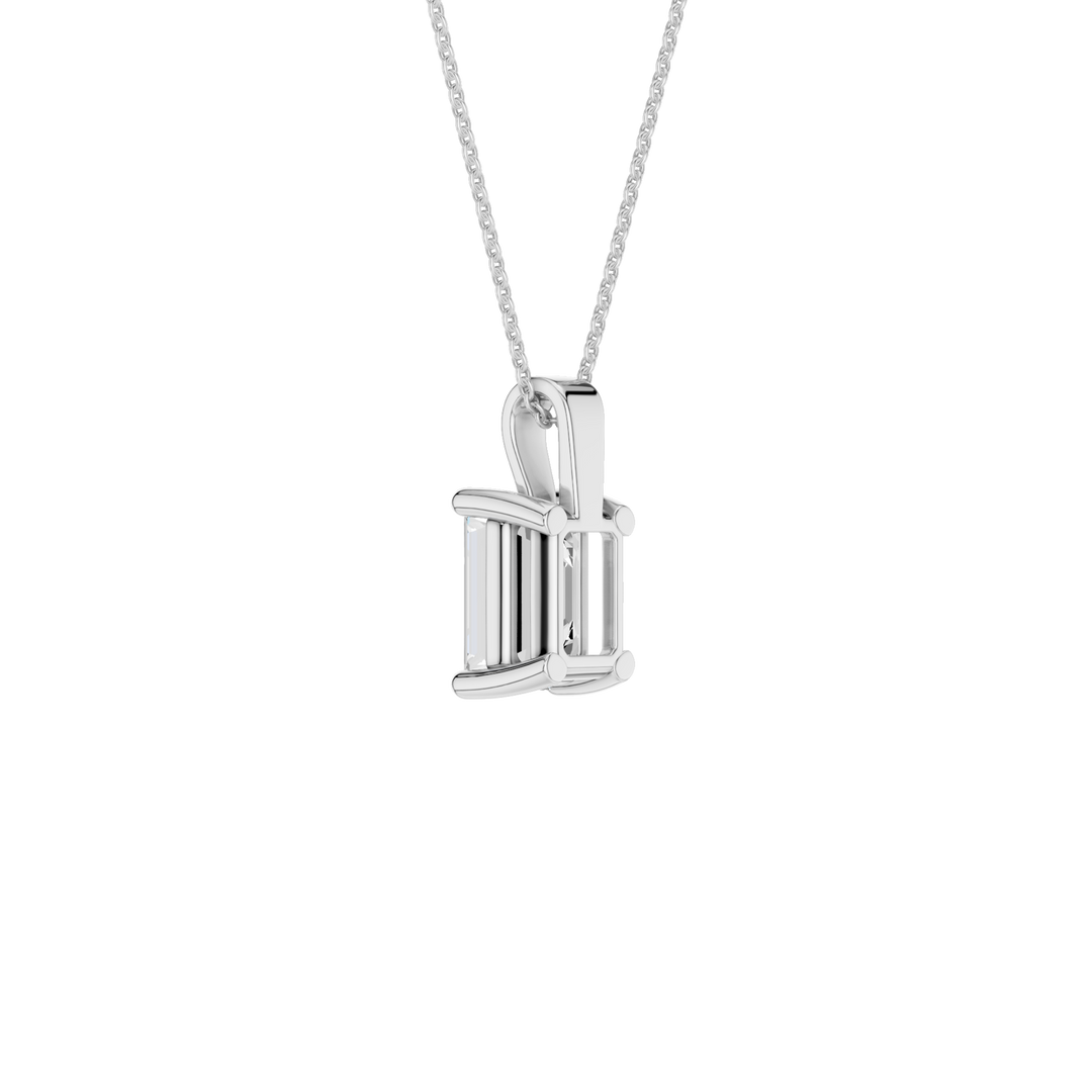 Solitaire Pendant (Emerald) in 14K White Gold – Silvadi Jewelry Aurora CO