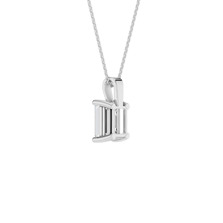 Solitaire Pendant (Emerald) in 14K White Gold – Silvadi Jewelry Aurora CO