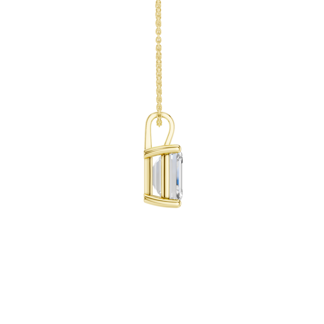Solitaire Pendant (Emerald) in 14K Yellow Gold – Silvadi Jewelry Aurora CO