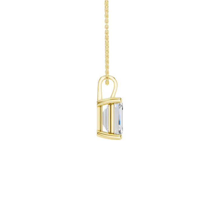 Solitaire Pendant (Emerald) in 14K Yellow Gold – Silvadi Jewelry Aurora CO