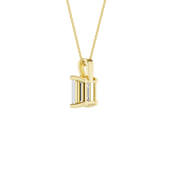 Solitaire Pendant (Emerald) in 14K Yellow Gold – Silvadi Jewelry Aurora CO