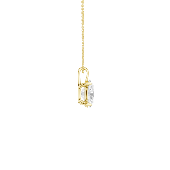 Solitaire Pendant (Oval) in 14K Yellow Gold – Silvadi Jewelry Aurora CO