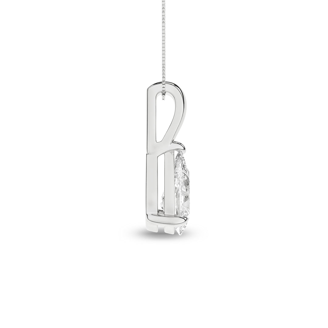 Solitaire Pendant (Pear) in 14K White Gold – Silvadi Jewelry Aurora CO