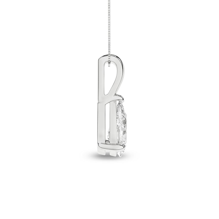 Solitaire Pendant (Pear) in 14K White Gold – Silvadi Jewelry Aurora CO