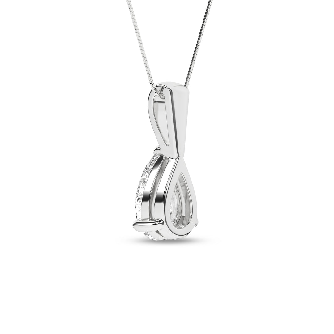Solitaire Pendant (Pear) in 14K White Gold – Silvadi Jewelry Aurora CO