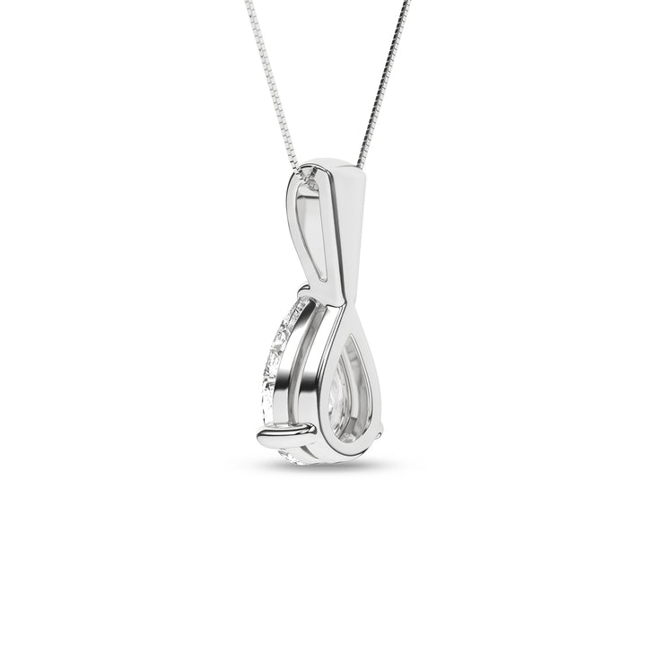 Solitaire Pendant (Pear) in 14K White Gold – Silvadi Jewelry Aurora CO