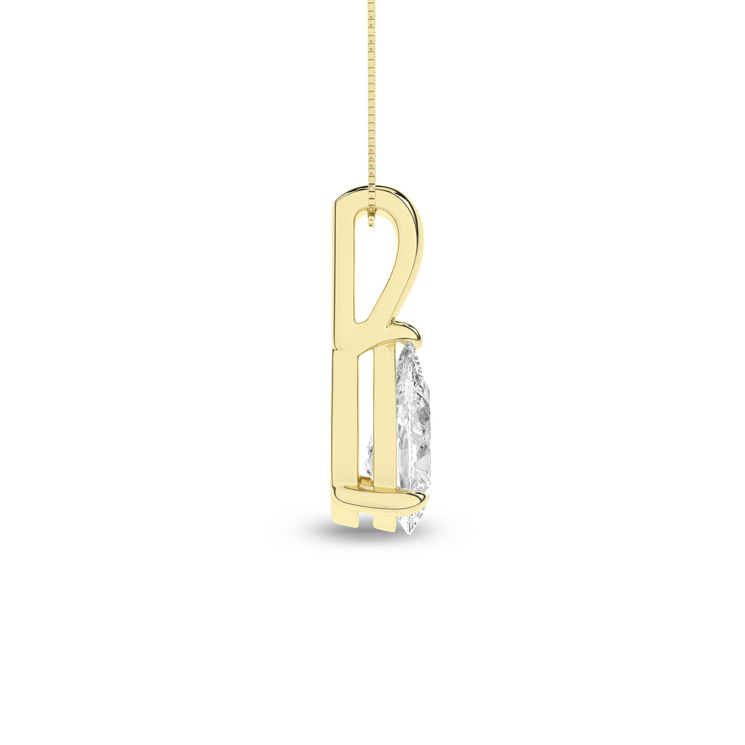 Solitaire Pendant (Pear) in 14K Yellow Gold – Silvadi Jewelry Aurora CO