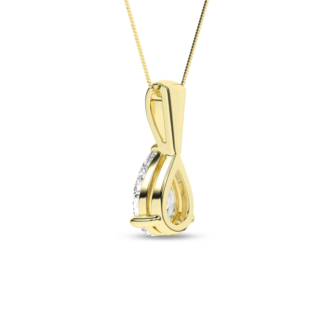 Solitaire Pendant (Pear) in 14K Yellow Gold – Silvadi Jewelry Aurora CO