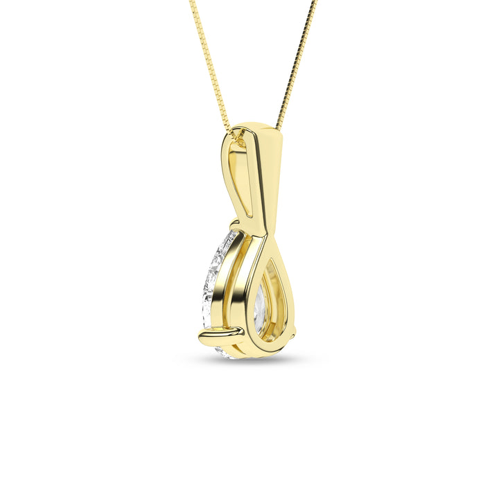 Solitaire Pendant (Pear) in 14K Yellow Gold – Silvadi Jewelry Aurora CO