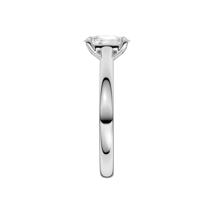 Solitaire Ring (Elongated Cushion) in 14K White Gold – Silvadi Jewelry Aurora CO