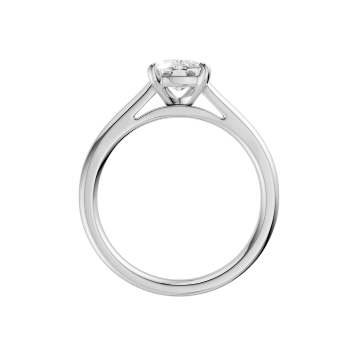 Solitaire Ring (Elongated Cushion) in 14K White Gold – Silvadi Jewelry Aurora CO