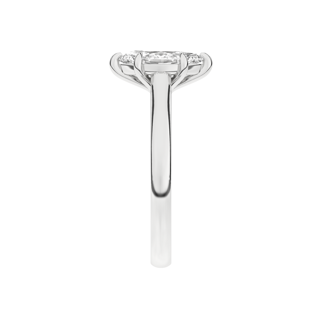 Solitaire Ring (Marquise) in 14K White Gold – Silvadi Jewelry Aurora CO