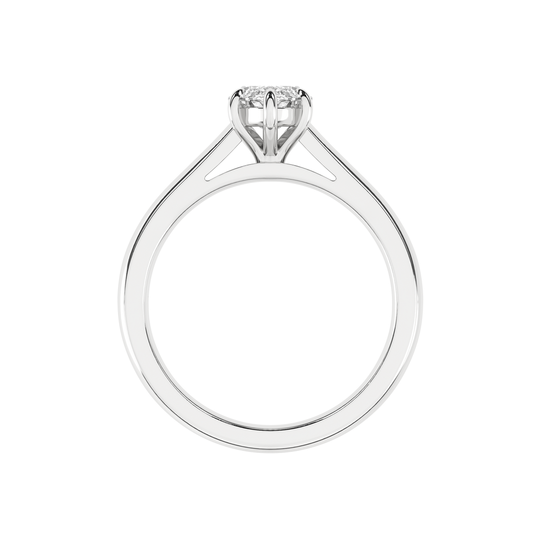 Solitaire Ring (Marquise) in 14K White Gold – Silvadi Jewelry Aurora CO
