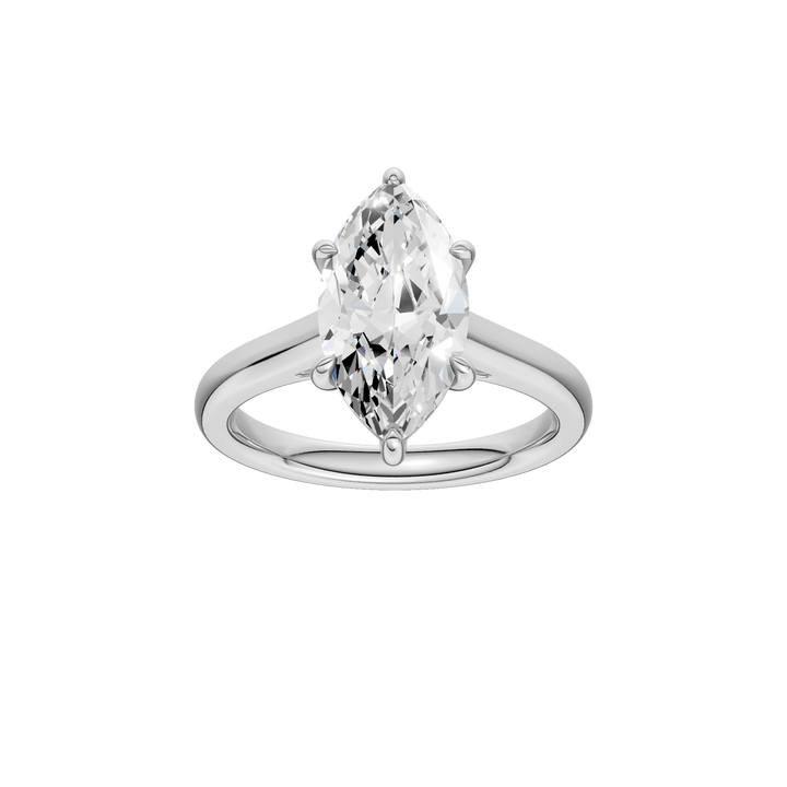 Solitaire Ring (Marquise) in 14K White Gold – Silvadi Jewelry Aurora CO