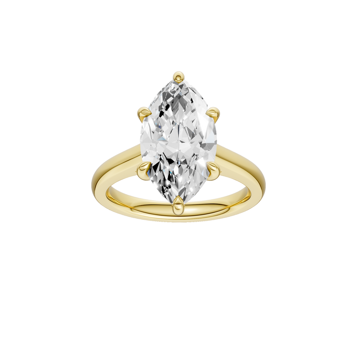 Solitaire Ring (Marquise) in 14K Yellow Gold – Silvadi Jewelry Aurora CO