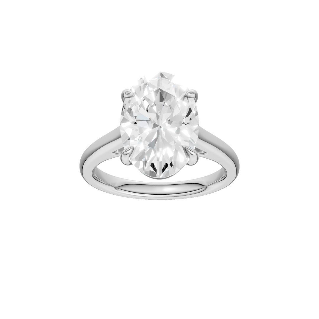 Solitaire Ring (Oval) in 14K White Gold – Silvadi Jewelry Aurora CO