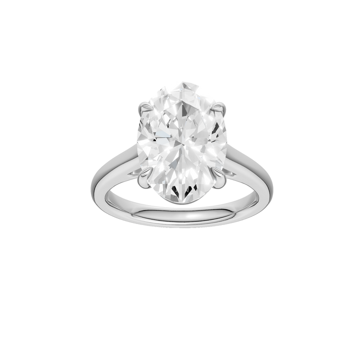 Solitaire Ring (Oval) in 14K White Gold – Silvadi Jewelry Aurora CO
