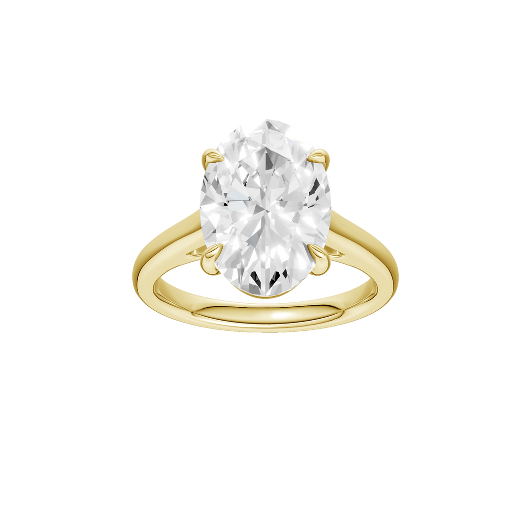Solitaire Ring (Oval) in 14K Yellow Gold – Silvadi Jewelry Aurora CO