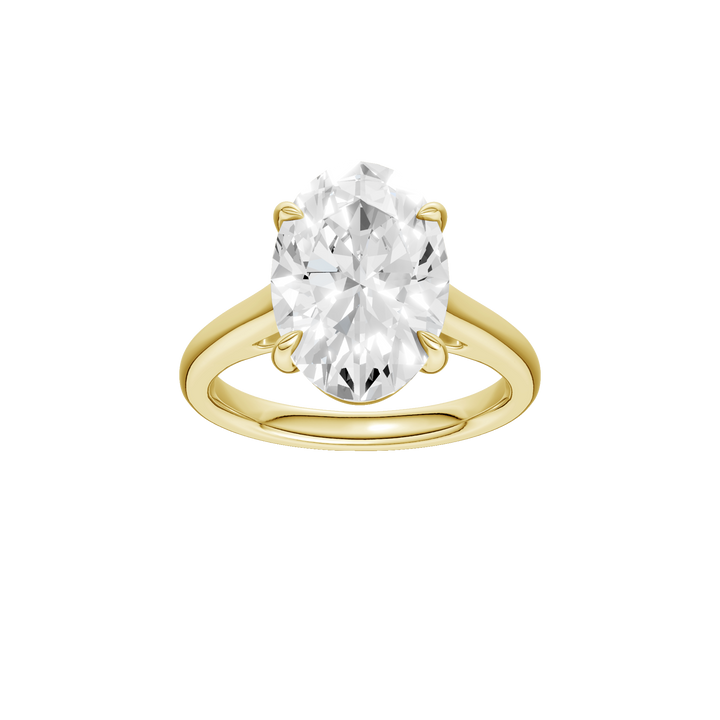 Solitaire Ring (Oval) in 14K Yellow Gold – Silvadi Jewelry Aurora CO