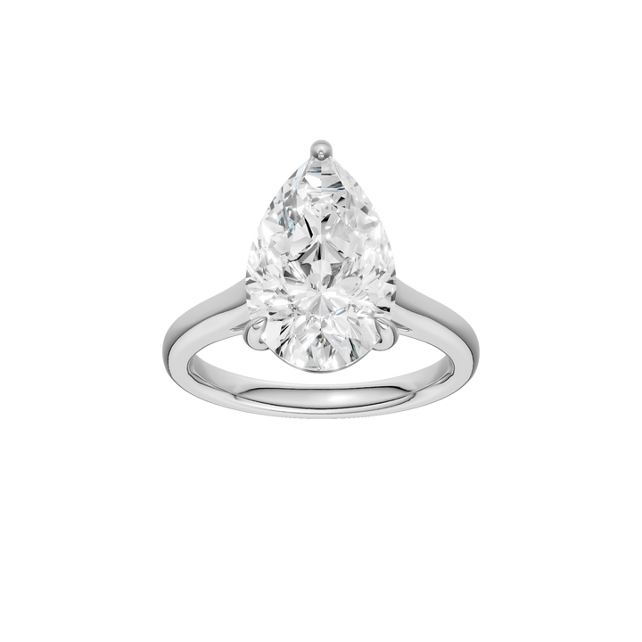 Solitaire Ring (Pear) in 14K White Gold – Silvadi Jewelry Aurora CO