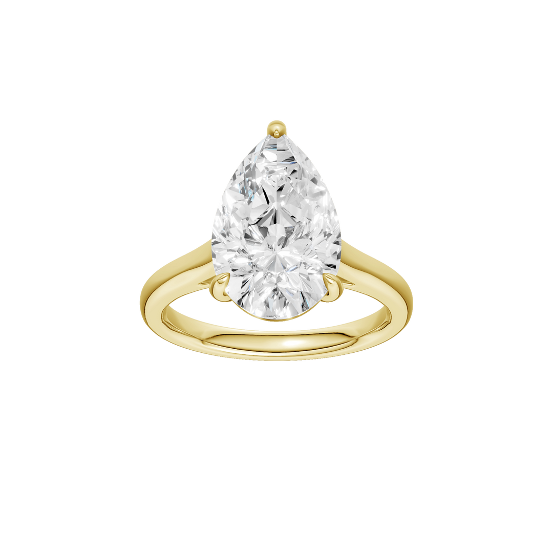 Solitaire Ring (Pear) in 14K Yellow Gold – Silvadi Jewelry Aurora CO