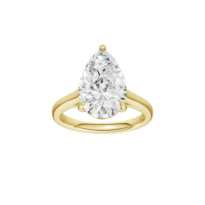 Solitaire Ring (Pear) in 14K Yellow Gold – Silvadi Jewelry Aurora CO