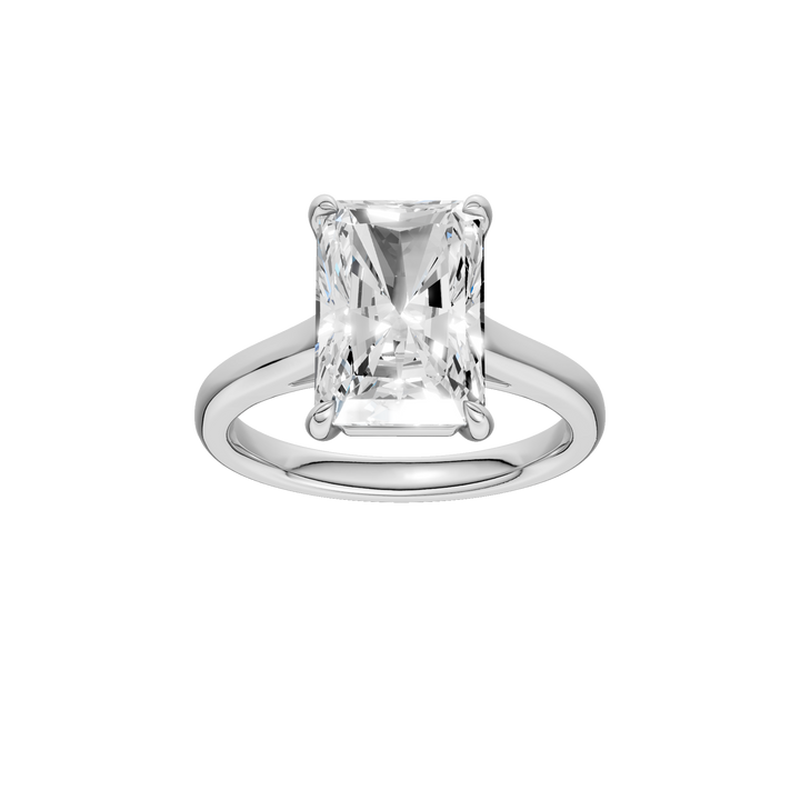 Solitaire Ring (Radiant) in 14K White Gold – Silvadi Jewelry Aurora CO