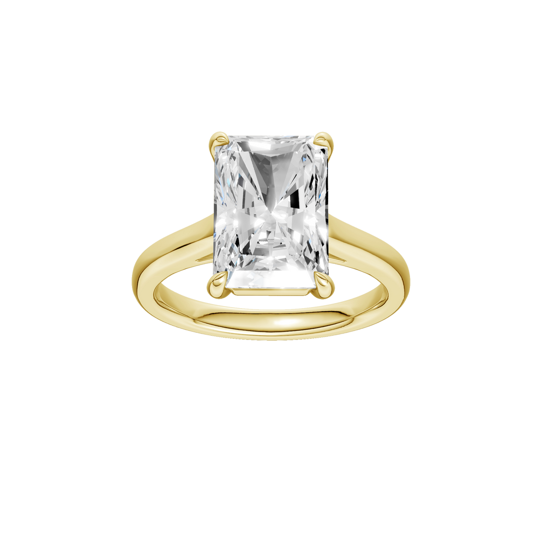 Solitaire Ring (Radiant) in 14K Yellow Gold – Silvadi Jewelry Aurora CO