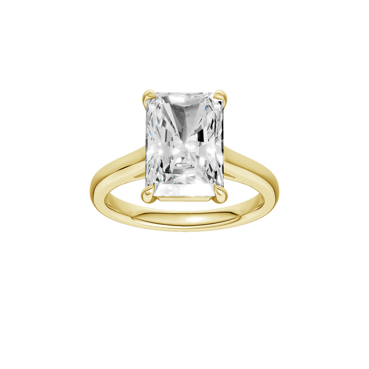 Solitaire Ring (Radiant) in 14K Yellow Gold – Silvadi Jewelry Aurora CO