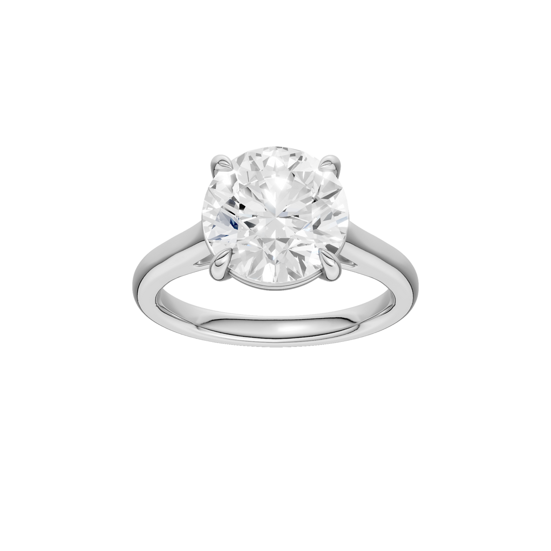 Solitaire Ring (Round) in 14K White Gold – Silvadi Jewelry Aurora CO