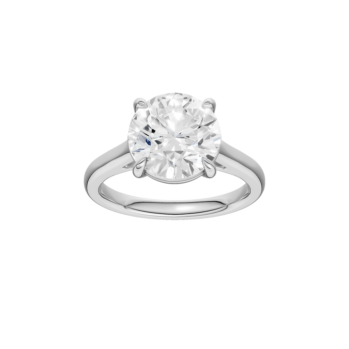Solitaire Ring (Round) in 14K White Gold – Silvadi Jewelry Aurora CO