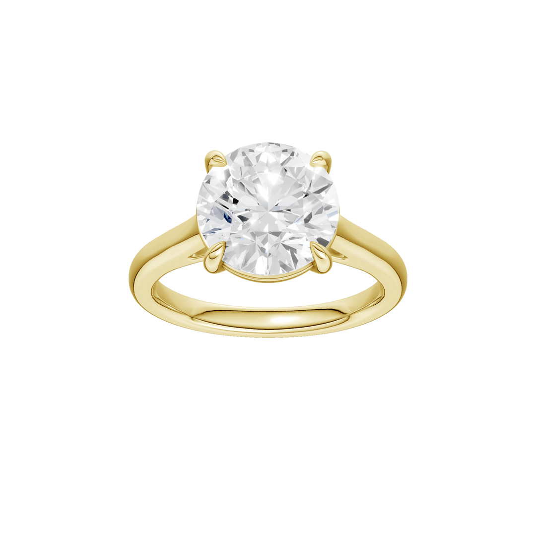 Solitaire Ring (Round) in 14K Yellow Gold – Silvadi Jewelry Aurora CO