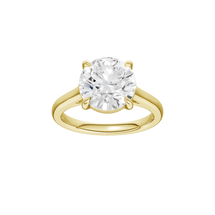 Solitaire Ring (Round) in 14K Yellow Gold – Silvadi Jewelry Aurora CO
