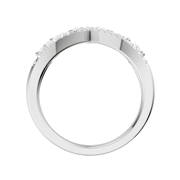 Split Shank Chevron Band (Round, Marquise) in 14K White Gold – Silvadi Jewelry Aurora CO