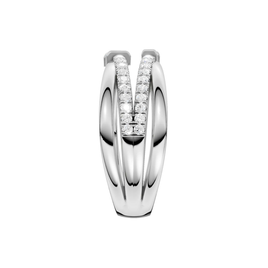 Stackable Ring (Baguette, Round) in 14K White Gold – Silvadi Jewelry Aurora CO