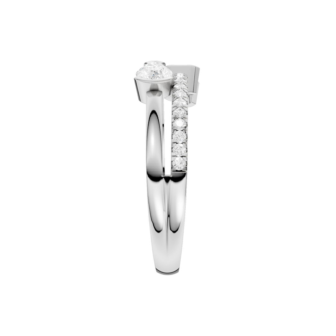 Stackable Ring (Emerald, Pear) in 14K White Gold – Silvadi Jewelry Aurora CO
