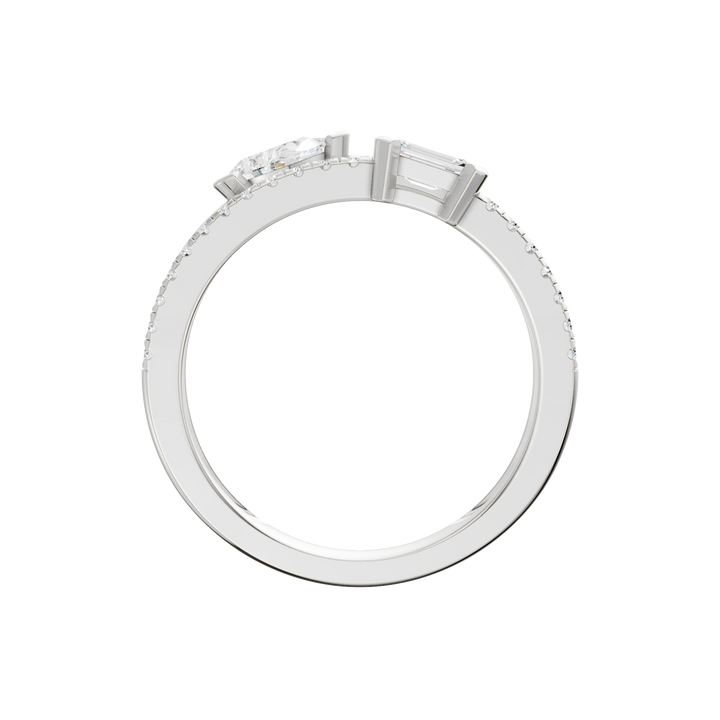 Stackable Ring (Emerald, Pear) in 14K White Gold – Silvadi Jewelry Aurora CO