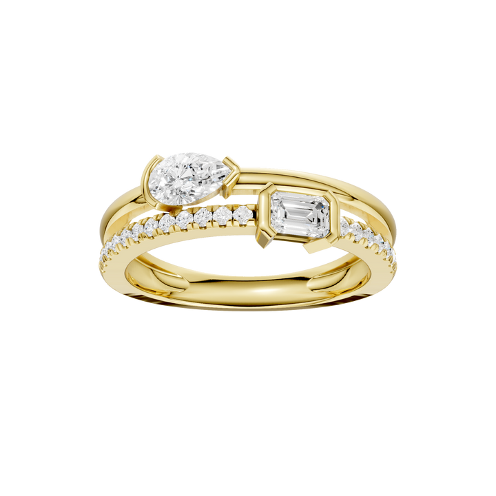 Stackable Ring (Emerald, Pear) in 14K Yellow Gold – Silvadi Jewelry Aurora CO