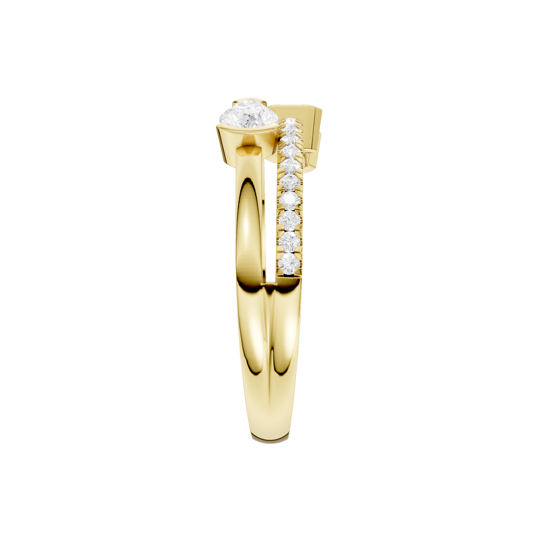 Stackable Ring (Emerald, Pear) in 14K Yellow Gold – Silvadi Jewelry Aurora CO