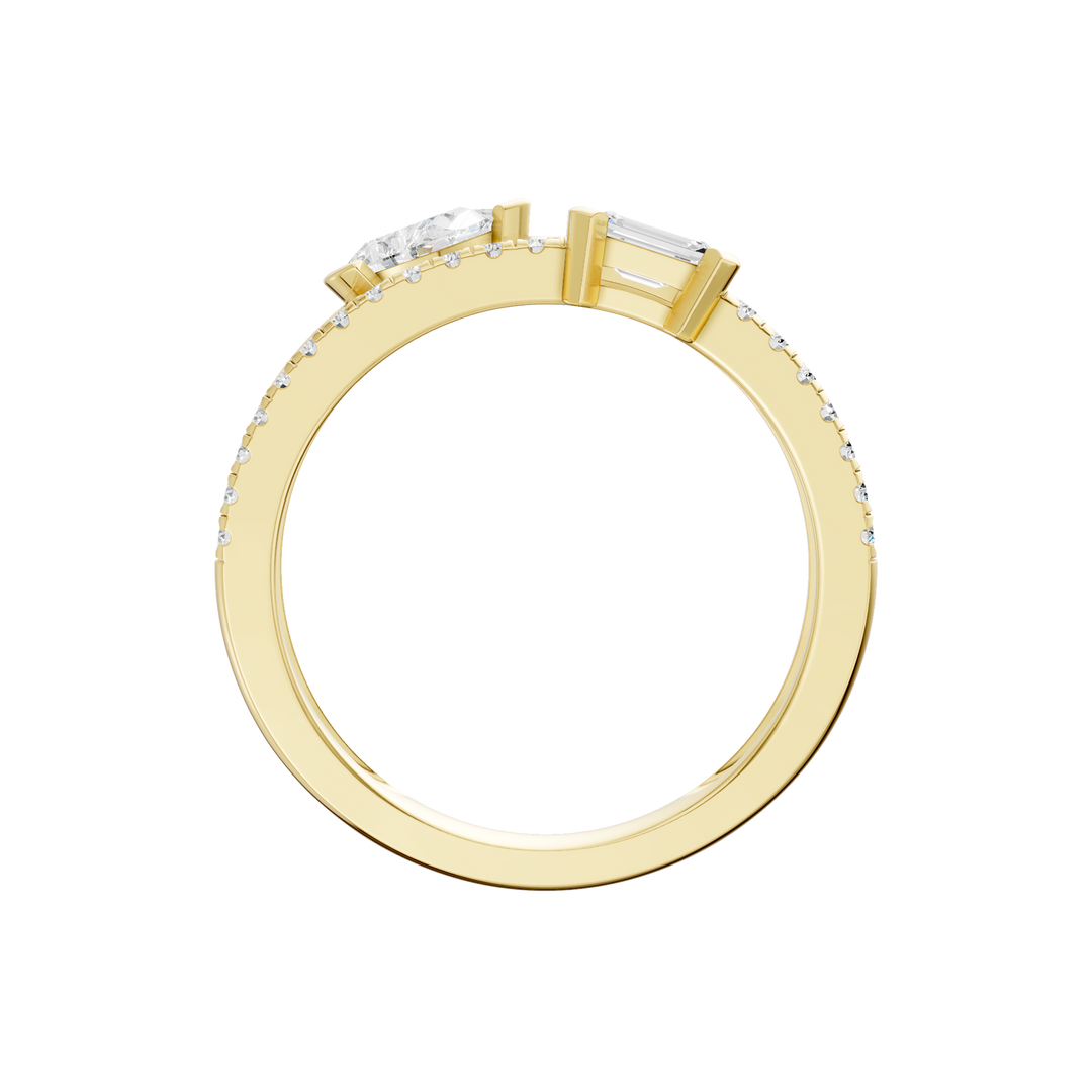 Stackable Ring (Emerald, Pear) in 14K Yellow Gold – Silvadi Jewelry Aurora CO
