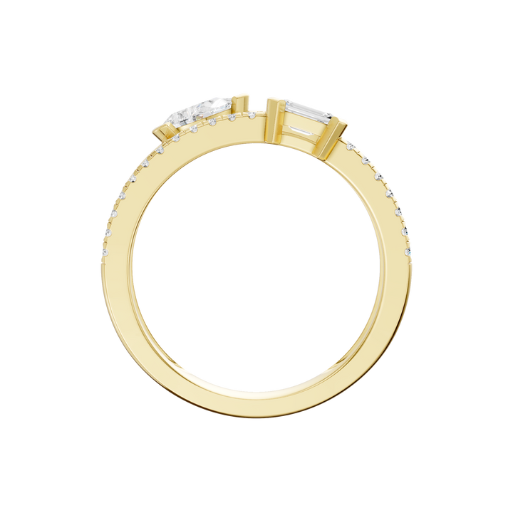 Stackable Ring (Emerald, Pear) in 14K Yellow Gold – Silvadi Jewelry Aurora CO