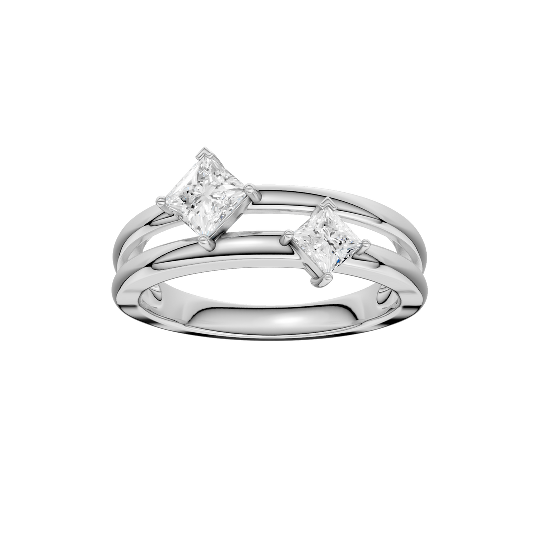 Stackable Ring (Princess) in 14K White Gold – Silvadi Jewelry Aurora CO