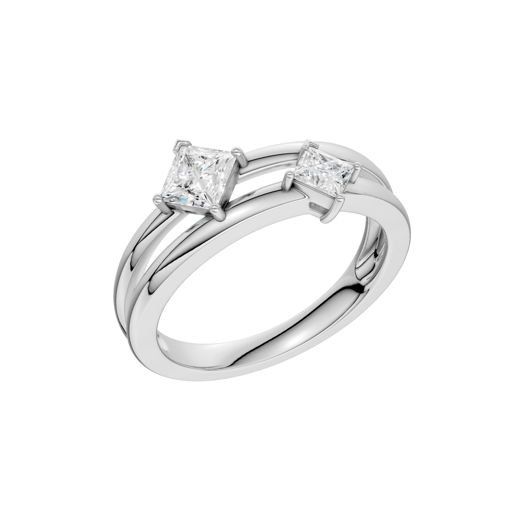 Stackable Ring (Princess) in 14K White Gold – Silvadi Jewelry Aurora CO