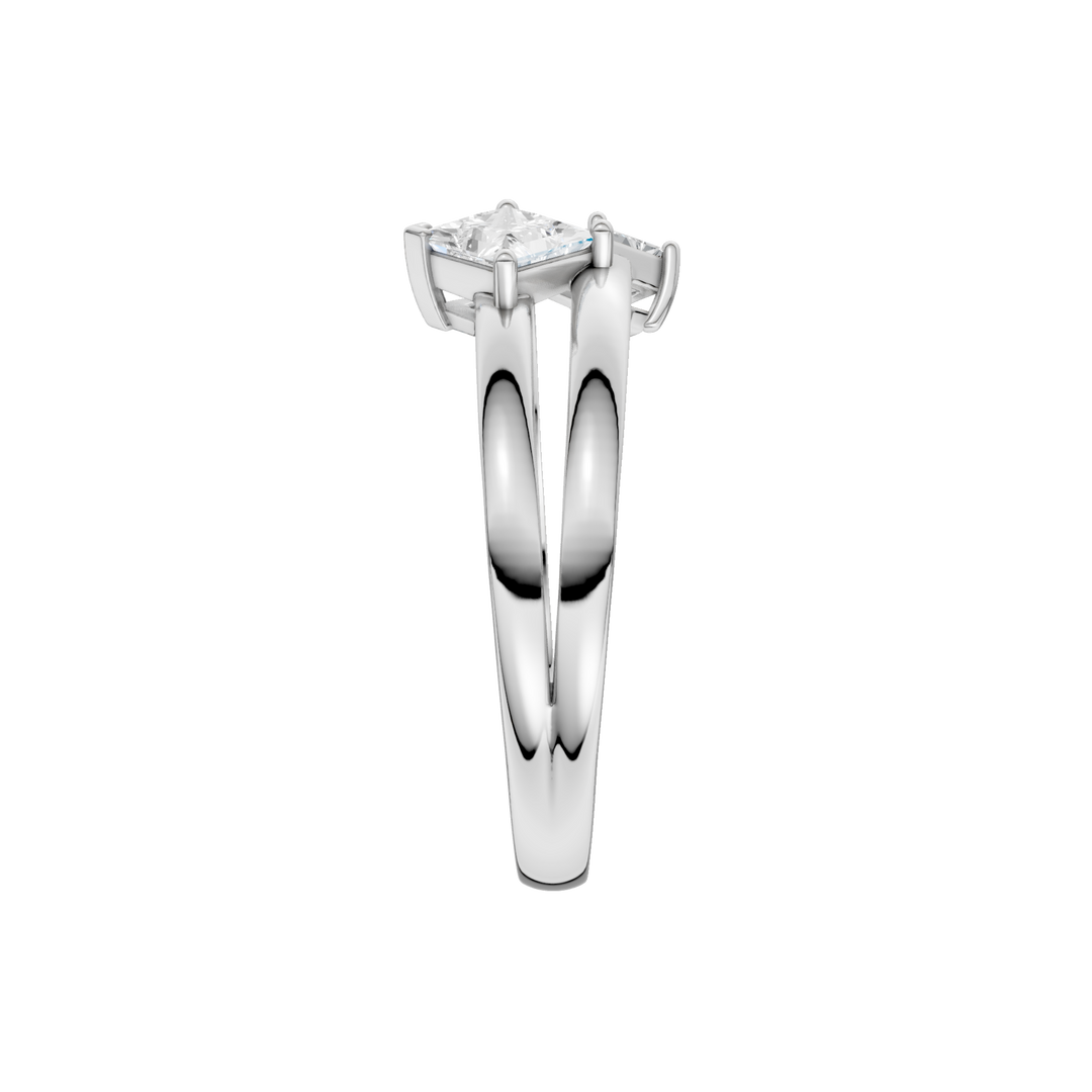 Stackable Ring (Princess) in 14K White Gold – Silvadi Jewelry Aurora CO