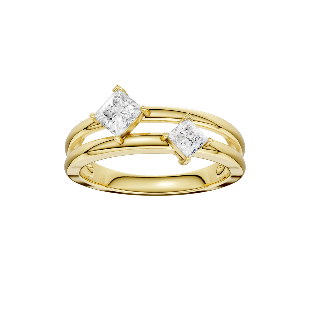 Stackable Ring (Princess) in 14K Yellow Gold – Silvadi Jewelry Aurora CO