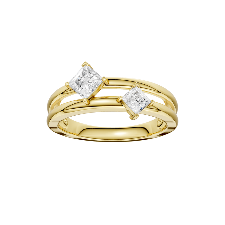 Stackable Ring (Princess) in 14K Yellow Gold – Silvadi Jewelry Aurora CO