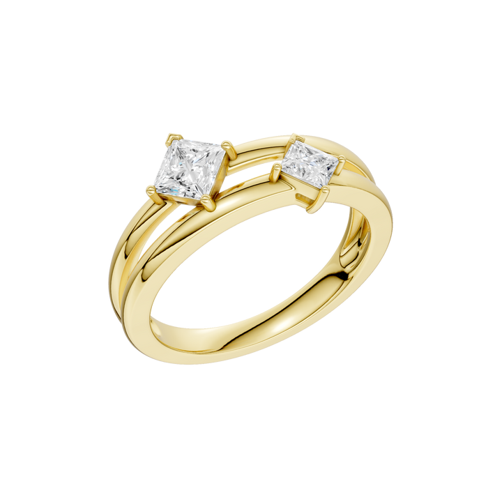 Stackable Ring (Princess) in 14K Yellow Gold – Silvadi Jewelry Aurora CO