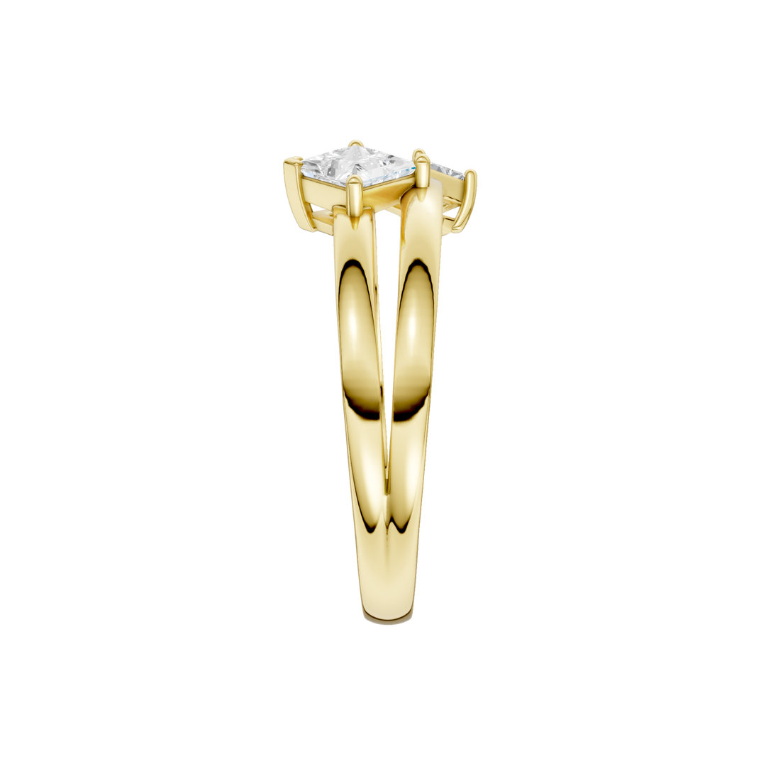 Stackable Ring (Princess) in 14K Yellow Gold – Silvadi Jewelry Aurora CO